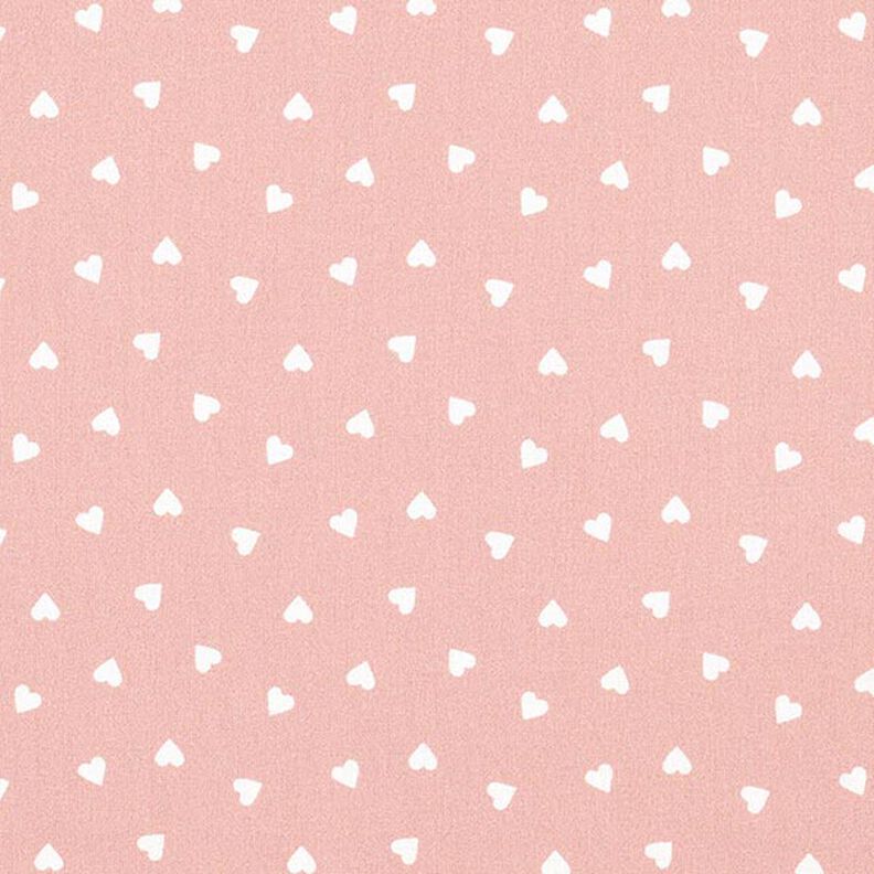 Scattered hearts organic cotton poplin – dusky pink,  image number 1