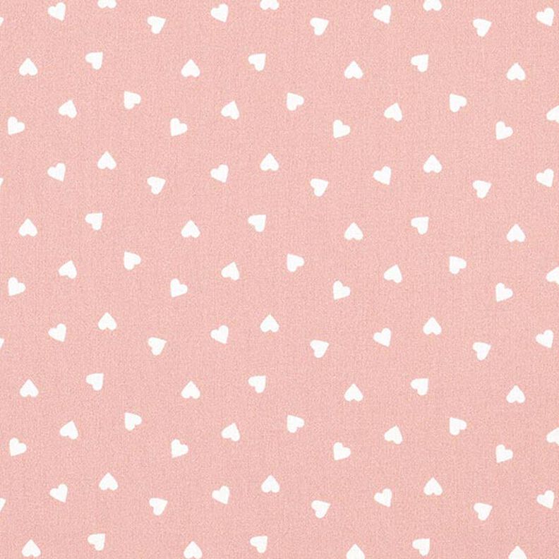 Scattered hearts organic cotton poplin – dusky pink,  image number 1