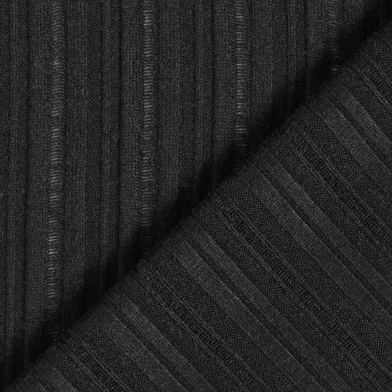 Plain ribbed knit – black,  image number 5