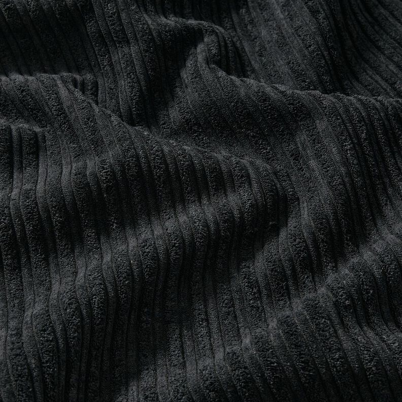 Corduroy with faux fur backing – black,  image number 5