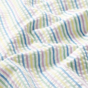 Seersucker Cotton Stripy blend – white, 