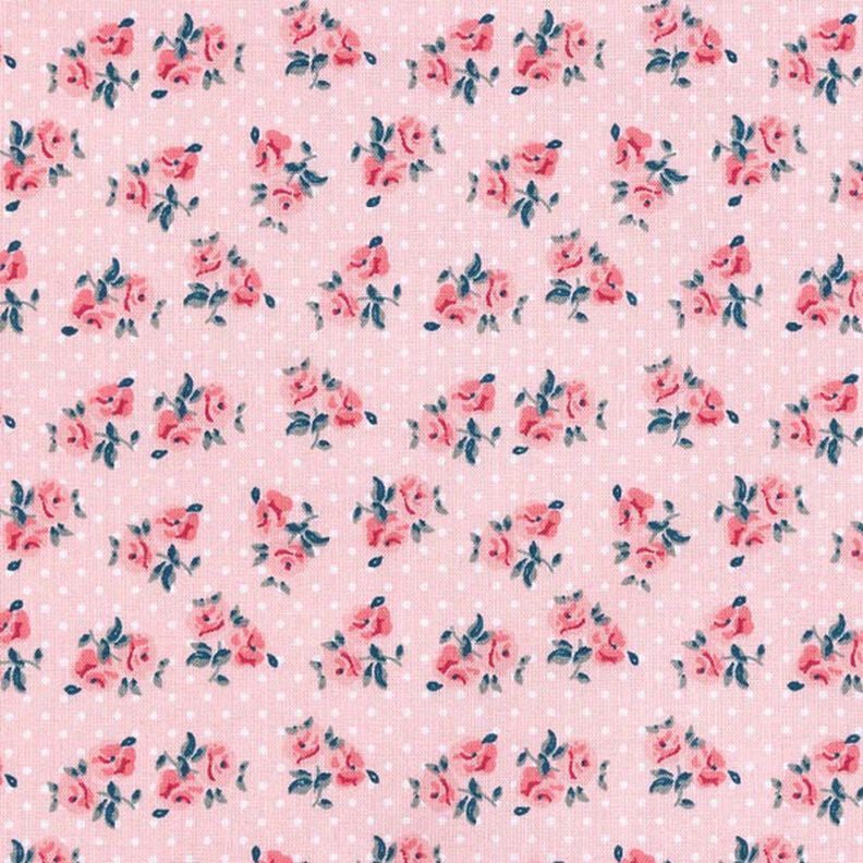 Cotton Cretonne Small Roses – pink,  image number 1