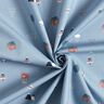 GOTS Cotton Poplin Bear and owl on the move – light wash denim blue,  thumbnail number 3