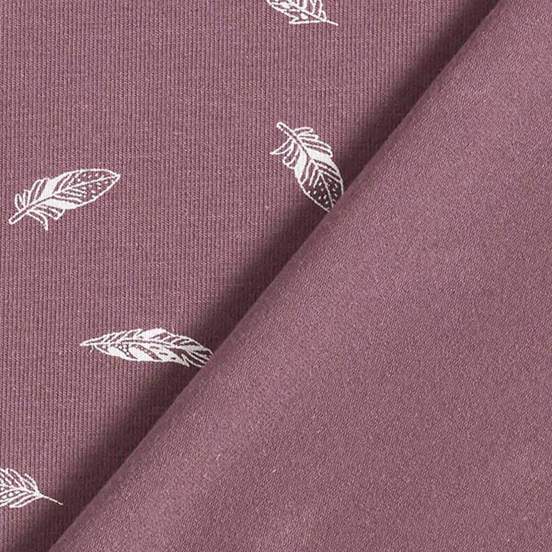 Cotton jersey feathers – aubergine,  image number 4
