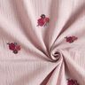 Double Gauze/Muslin embroidered flowers | Poppy Fabrics – light dusky pink,  thumbnail number 3