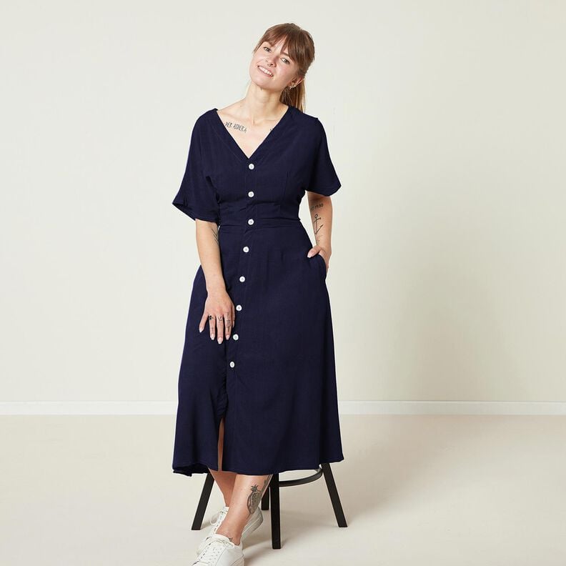 Viscose Stretch Plain – navy blue,  image number 8