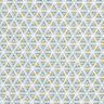 Cotton Cretonne geometric shapes – white/olive,  thumbnail number 1