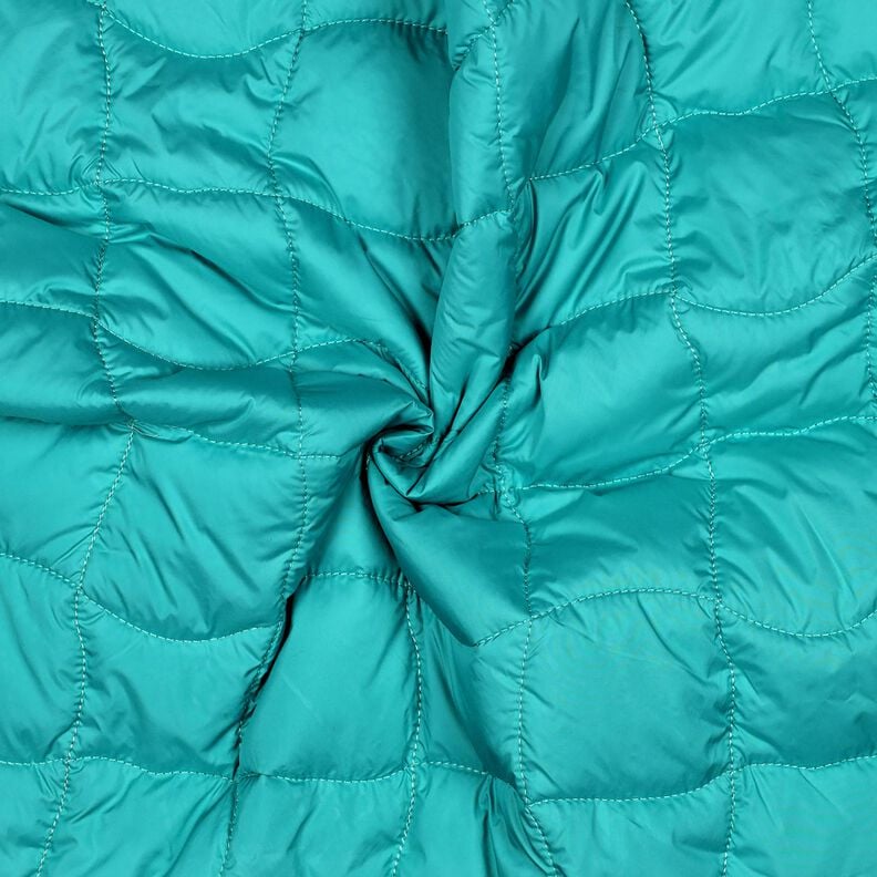 Quilted Fabric wavy squares – aqua blue/purple, image number 3