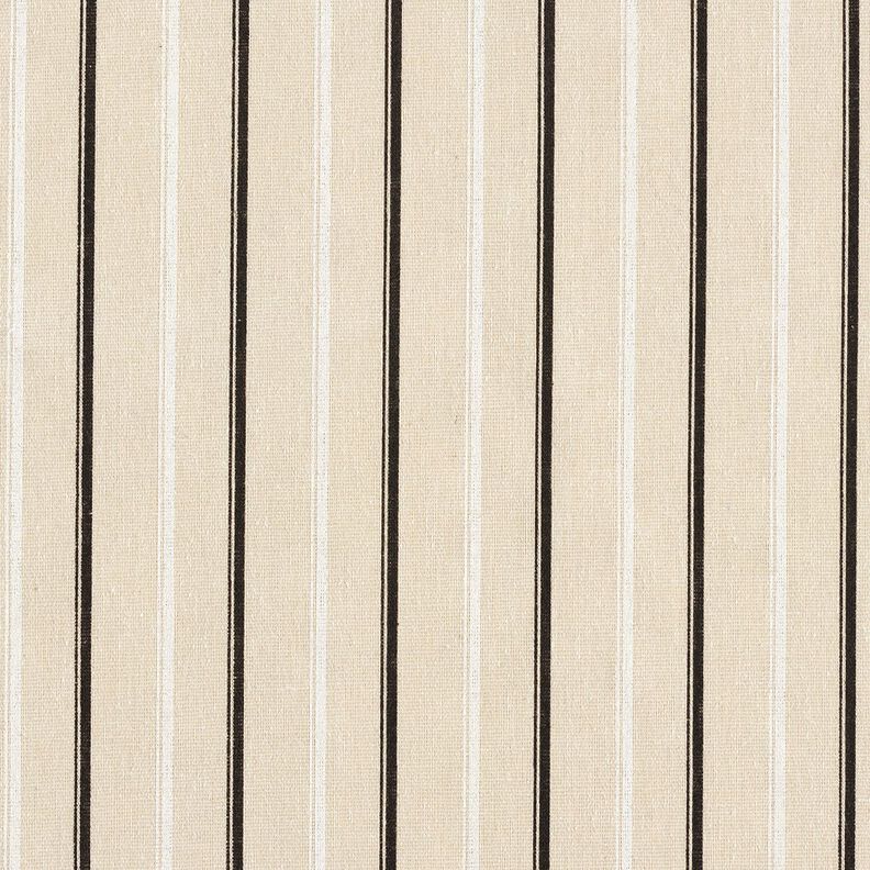 Linen Blend Stripes – almond/black,  image number 1