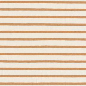 Narrow & Wide Stripes Cotton Jersey – cream/cinnamon, 