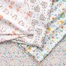 Cotton fabric Percale Flowers in hearts – white/pink,  thumbnail number 5