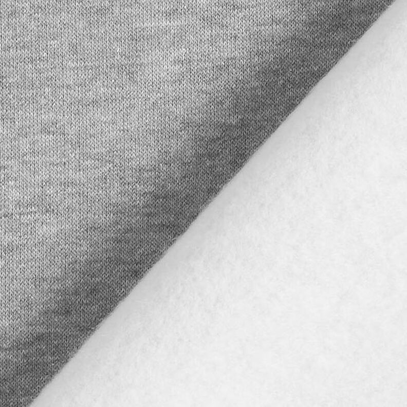Brushed Melange Sweatshirt Fabric – light grey,  image number 5