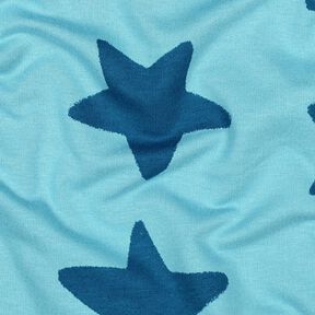 Comfy Sweatshirt stars | Poppy Fabrics – brilliant blue/ocean blue, 