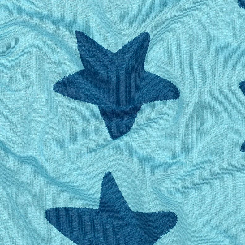 Comfy Sweatshirt stars | Poppy Fabrics – brilliant blue/ocean blue, image number 2