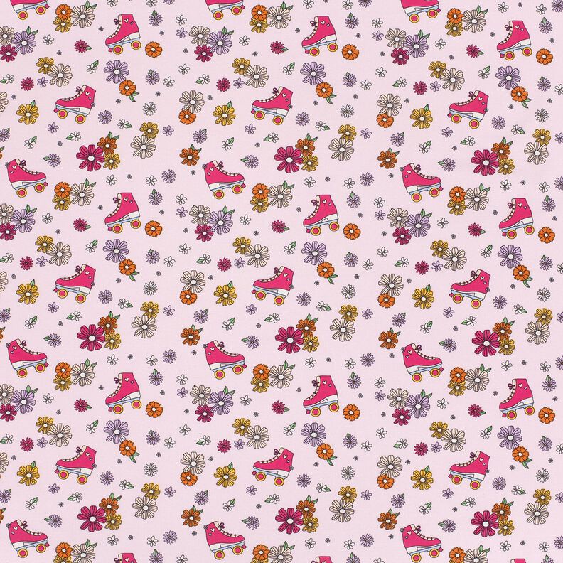 Cotton Jersey Retro roller skates – rosé,  image number 1
