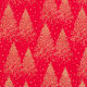 Cotton Poplin Gold Dust Fir Trees – red/gold,  thumbnail number 1