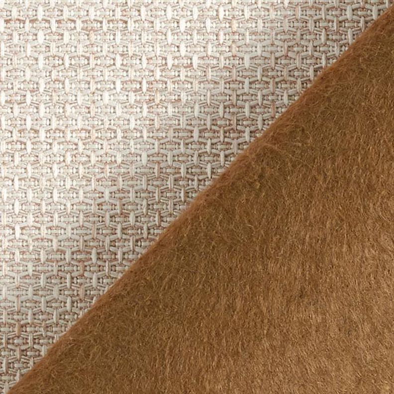 Upholstery Fabric Honeycomb texture – light beige, image number 3