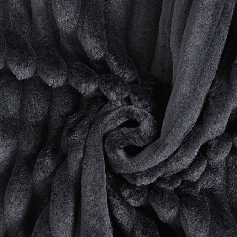 Upholstery Fabric Fur stripes – black,  image number 4