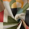 Decor Linen Retro Pattern with Golden Accents – natural/olive,  thumbnail number 3