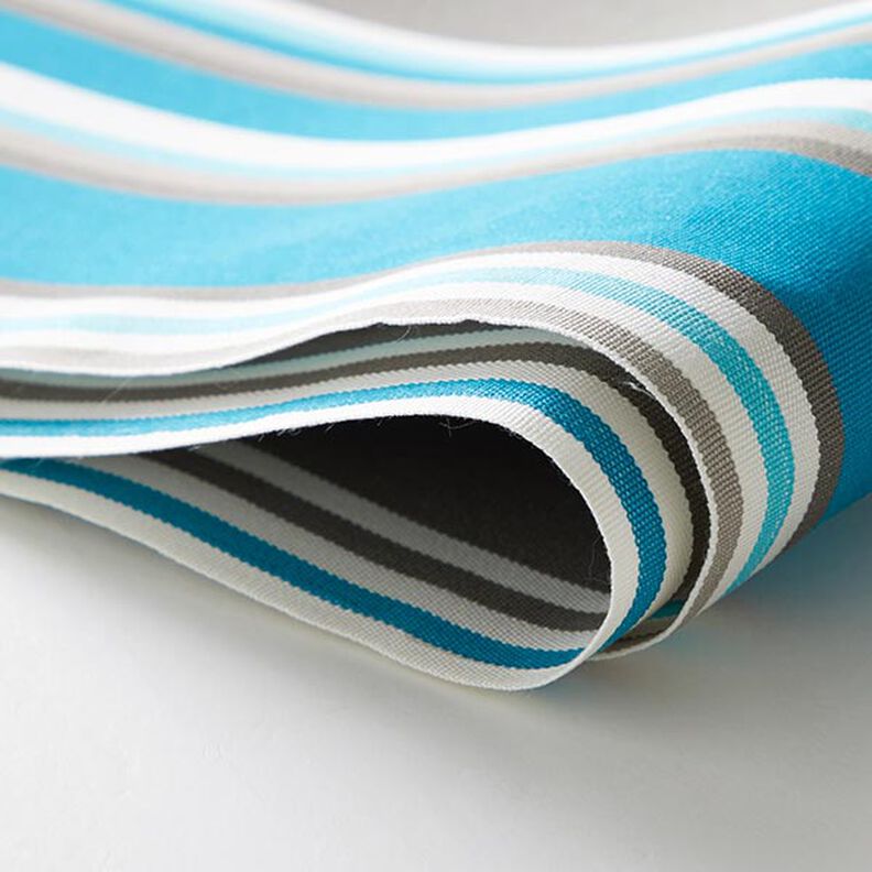 awning fabric Blurred Stripes – grey/turquoise,  image number 6