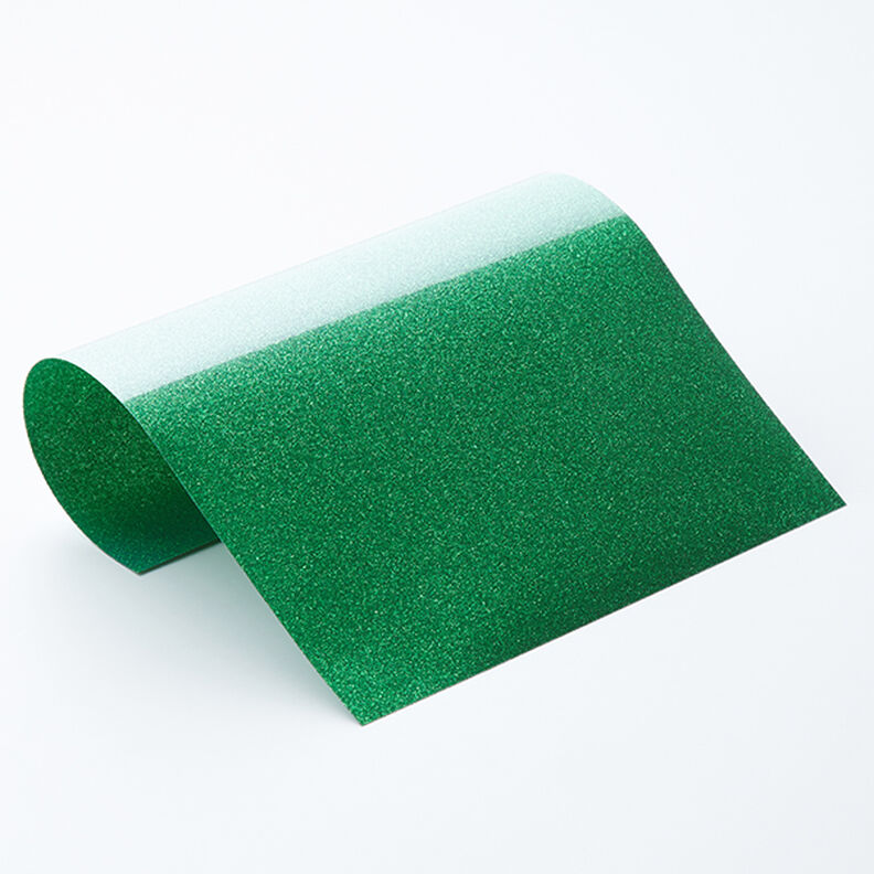 Glitter flex film Din A4 – grass green,  image number 1