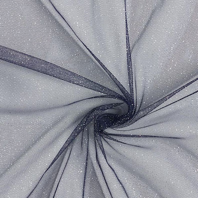 Royal Glitter Tulle – navy blue/silver,  image number 1