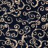 Cotton batik swirls – blue-black/sand,  thumbnail number 1