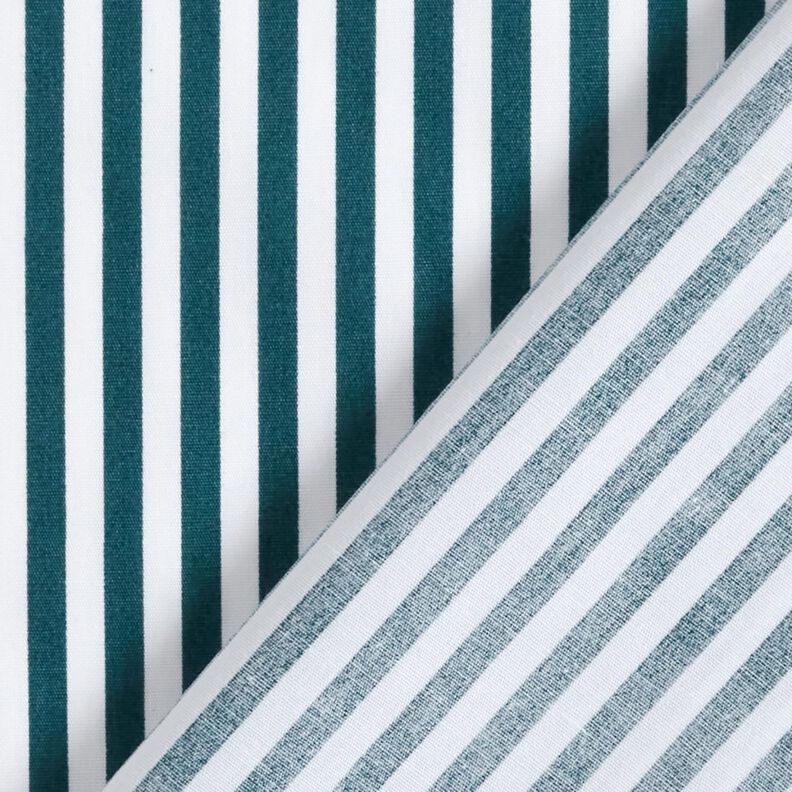 Cotton Poplin narrow stripes – blue spruce/white,  image number 4