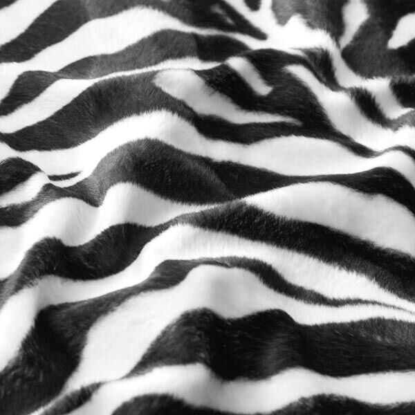 Imitation fur zebra – black/white,  image number 2