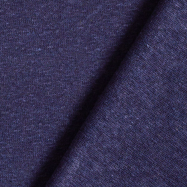 Viscose linen blend fine knit – navy blue,  image number 3