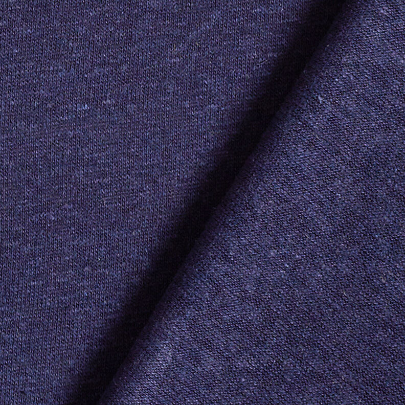 Viscose linen blend fine knit – navy blue, image number 3
