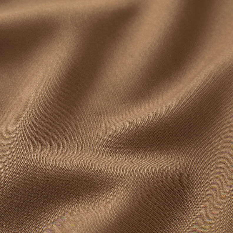 Plain-coloured plain weave viscose blend – light brown,  image number 2