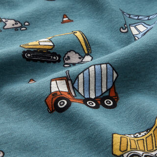 Alpine Fleece Construction site vehicles – denim blue, 