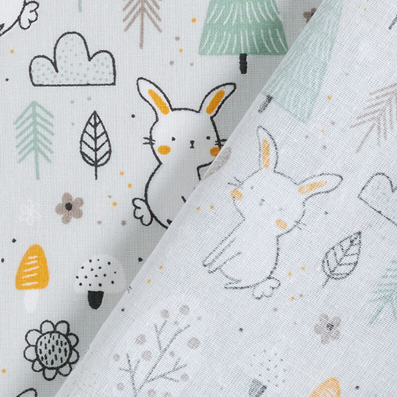 Poplin Bunny in the Woods – silver grey,  image number 4