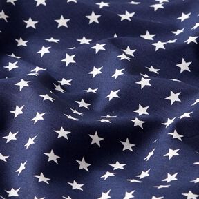 Cotton Poplin Medium Stars – navy blue/white, 