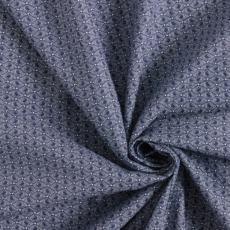 abstract diamonds cotton fabric – navy blue,  image number 3