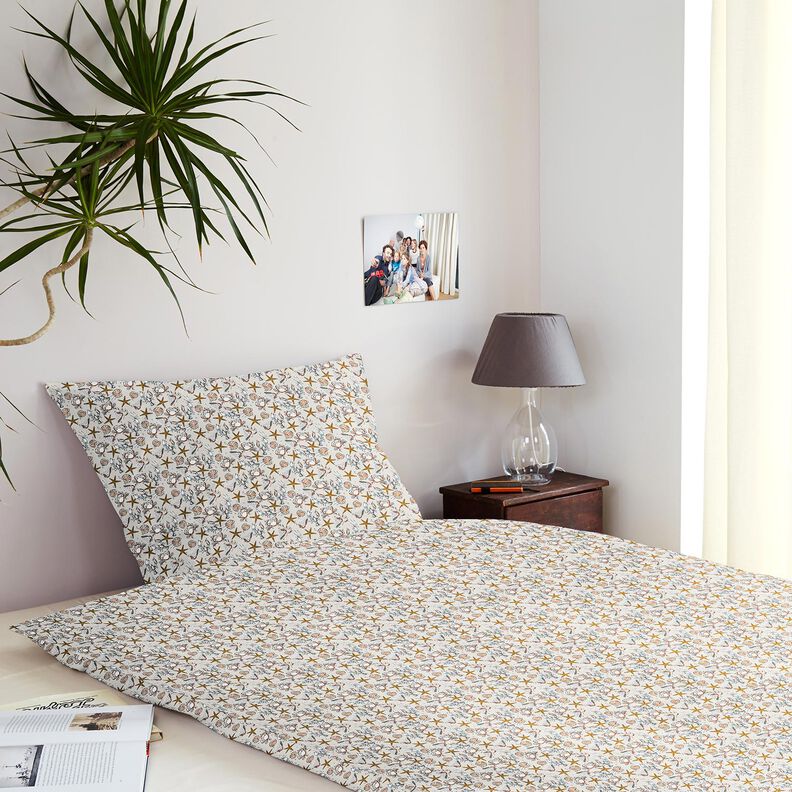 Cotton Cretonne seabed – light beige/curry yellow,  image number 8