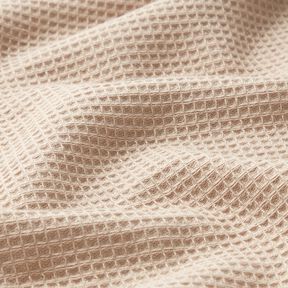 Towelling Fabric/Waffle Piqué Plain – light taupe, 