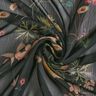 Chiffon flower meadow – black | Remnant 90cm,  thumbnail number 3