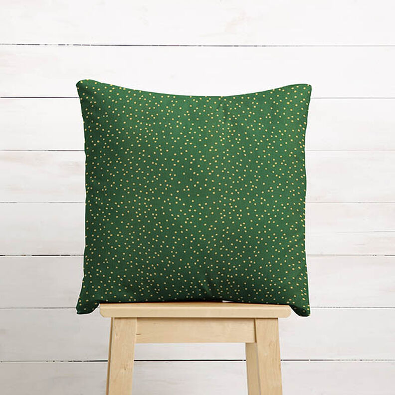 Cotton Poplin Fine Dots – green/gold, image number 7
