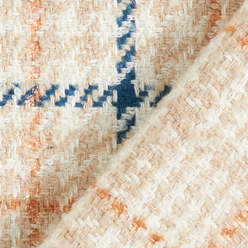 Checks & Houndstooth Coating Fabric – white/light beige,  image number 4