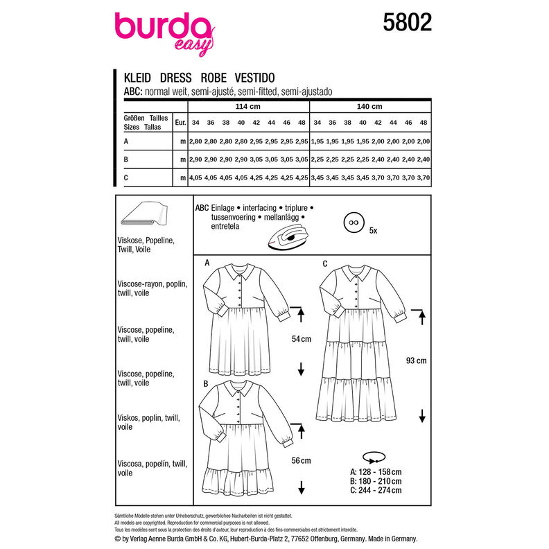 Dress | Burda 5802 | 34-48,  image number 12