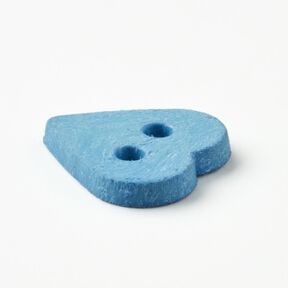 Heart-shaped button [Ø 15 mm] – brilliant blue, 
