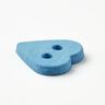 Heart-shaped button [Ø 15 mm] – brilliant blue,  thumbnail number 2