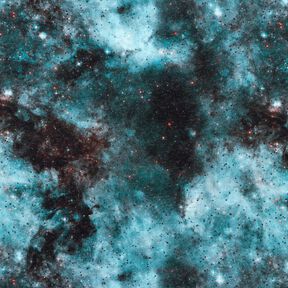 Brushed Sweatshirt Fabric Universe Digital Print – ice blue/black, 