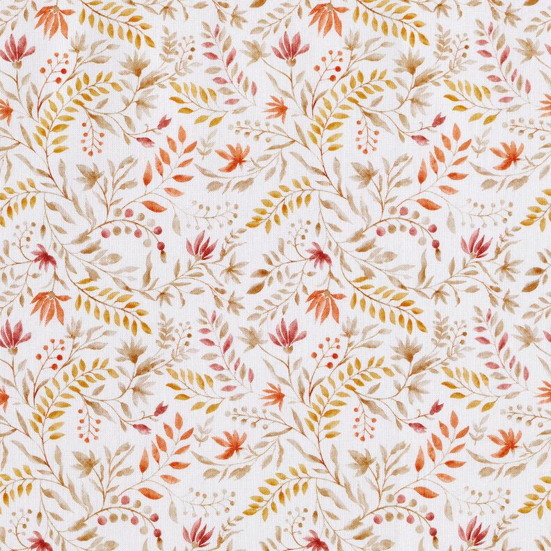 Cotton Poplin Floral Dream Digital Print – white/copper,  image number 1