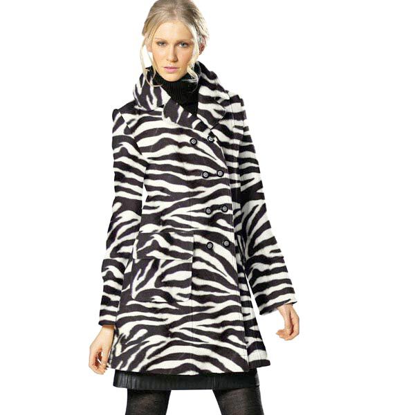 Imitation fur zebra – black/white,  image number 5