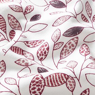 Organic Cotton Jersey Abstract leafy tendrils – offwhite/signal red, 