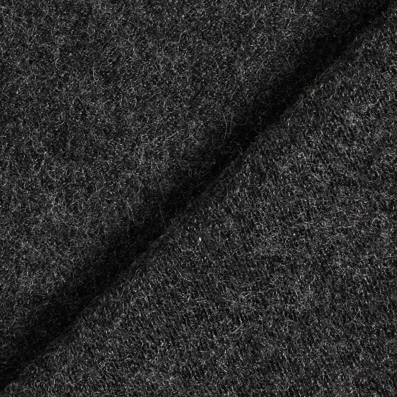 Lightweight viscose and wool blend knitted fabric – anthracite,  image number 3
