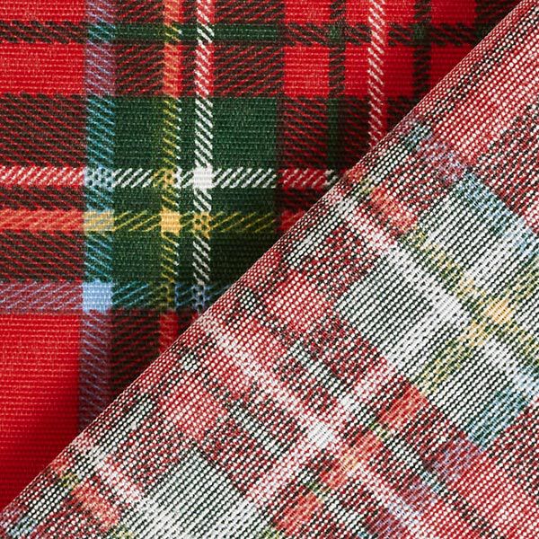 Decor Fabric Canvas Tartan – red/fir green,  image number 4